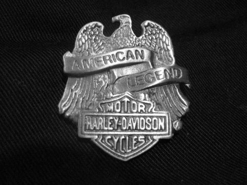 Harley-davidson american legend motorcycle eagle biker vest pin old skool
