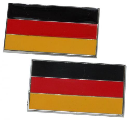 German germany metal flag body badges self adhesive (pair) - for your porsche
