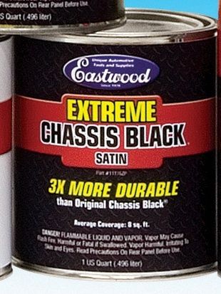 Eastwood paint extreme chassis ceramic urethane satin black 1 qt can p/n 11176zp
