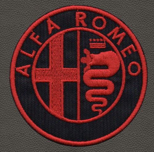 Luxury   patch red  alfa romeo  emblem 7 cm iron on
