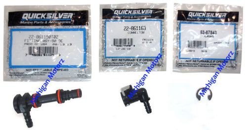 Mercruiser alpha/bravo gear lube fitting kit 22-861150t02 + 22-861163 + 53-87843
