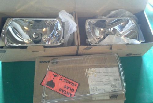 Saab 900  extremely rare! new! e-code h4 headlight reflectors &amp;left side lens.