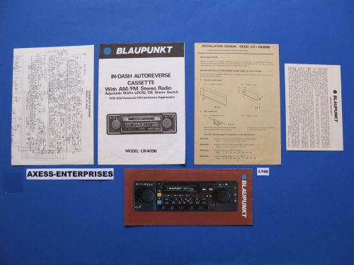 1977 78 porsche blaupunkt cr 4096 radio cassette owners manual booklet set l166