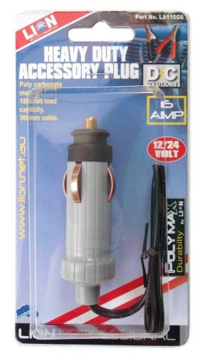 Lion products heavy duty 12 or 24 volt cigarette lighter accessory plug