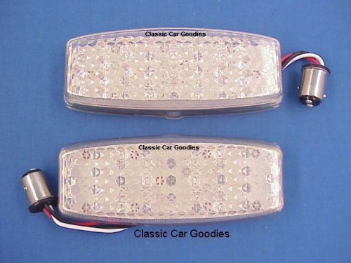 1946-1947 chevy 39 led tail light inserts (2) clear lens
