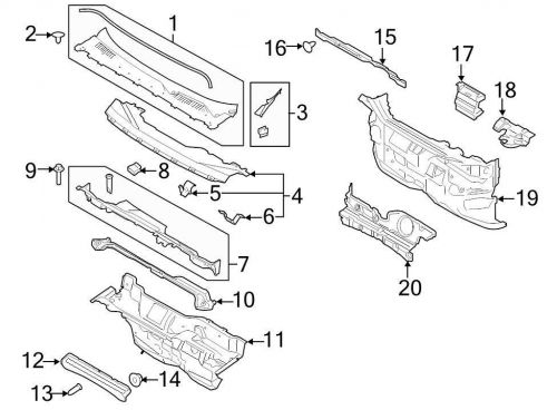 Ford oem cowl panel ej7z78018a16a image 3