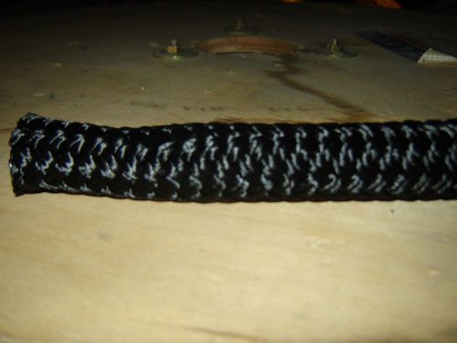 5/8 x 200 double braid nylon black  rope anchor docking boating utility