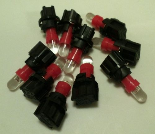 10x red led &amp; sockets dash instrument panel light bulb t5 37 70 73 74 fits dodge