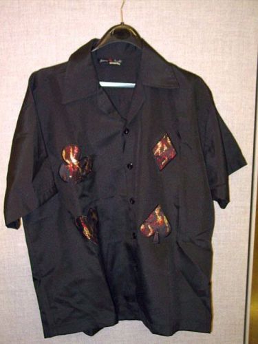 Johnny suede card shark suits shirt medium