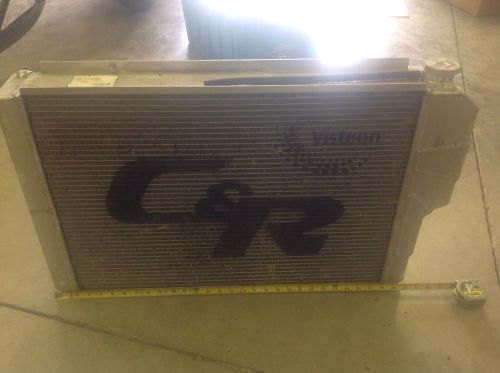 C&amp;r aluminum radiator &amp; oil cooler w/fan nascar racing race car