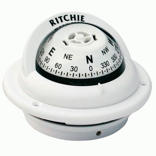 New ritchie tr-35w trek compass - flush mount - white