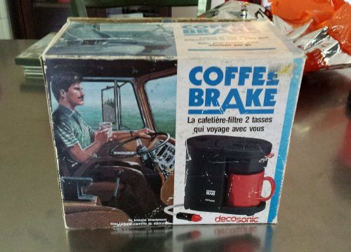 Vtg nos coffee machine brake decosonic in lighter cigarette car truck portable
