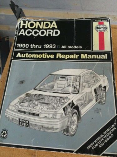 Haynes 1990-93 honda accord repair manual
