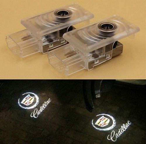2pcs led projector lamp laser light door welcome courtesy light for cadillac
