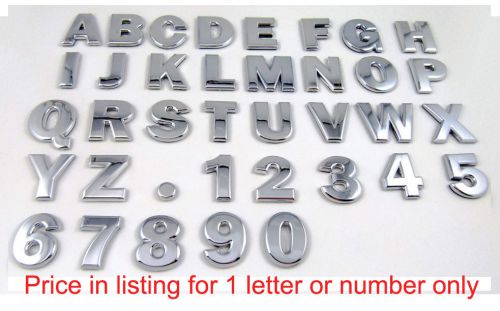 Easy install chrome letters auto emblems  number badges car bike 3d decals