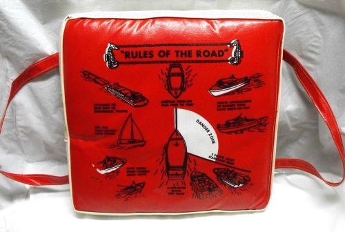 Vintage sears “rules of the road” boat seat cushion chris craft very clean nice