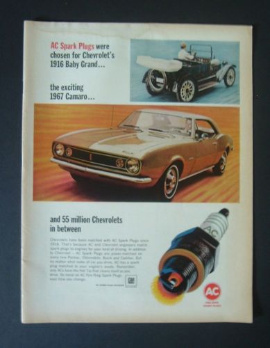 1967 chevrolet camaro ac  1916 large car ad 1968 1969 poster/print/gift