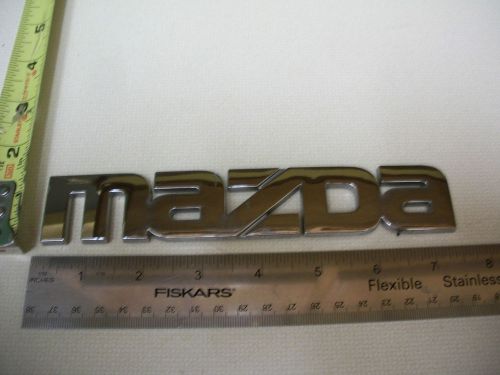 Mazda script emblem symbol used bagde chrome oem original