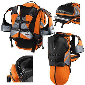 Icon squad ii 2 pack street bike motorcycle travel backpack mil-spec orange