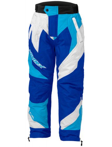 Castle youth blue/white fuel se g5 snowmobile pants snow snowcross