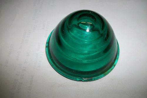 Vintage beehive green glass lens