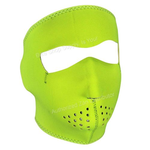 Zan headgear wnfm142l, neoprene full mask, reverse to black, hi-vis safety lime