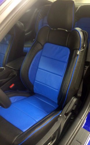 2015 2016 ford mustang coupe v6 gt custom cobalt katzkin leather seat kit new