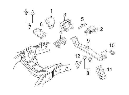 Ford oem engine mount bracket 7c3z6030ba image 3