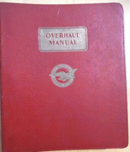 1942 overhaul manual for twin wasp c series engines, pratt&amp; whitney aircraft