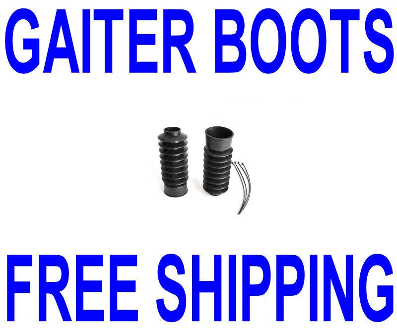39 mm black gaiter fork boots pair set harley dyna fxd 230 mm long