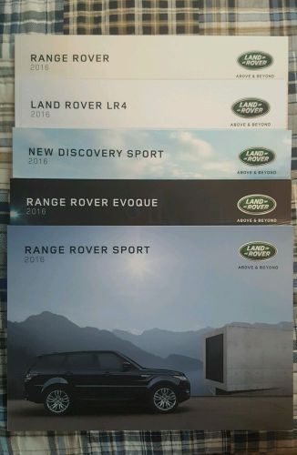 2016 land rover/range rover complete set of 5 original dealer sales brochures