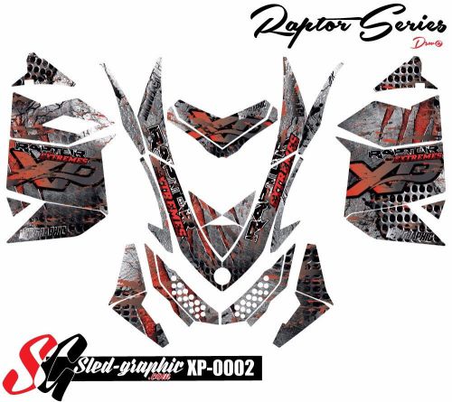 Wrap graphics decal kit for ski-doo rev xp mxz 2008 2009 2010 2012 2013 xp0002