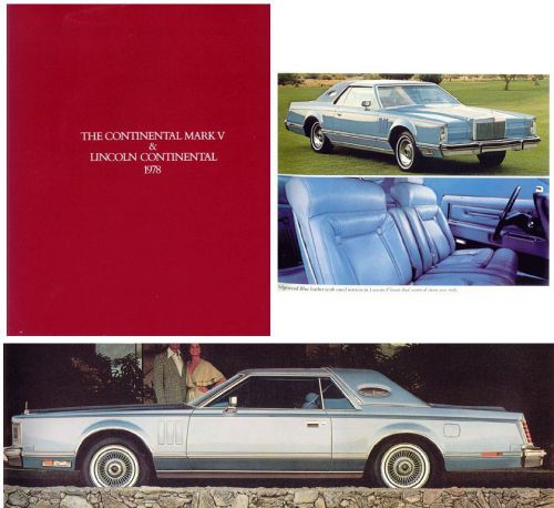 1978 linclon &amp; continental mk v huge 24 page brochure near mint