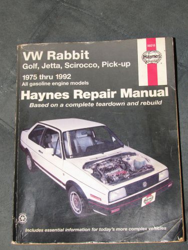 Haynes volkswagon repair manual 1975-1992