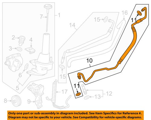 Gm oem-power steering pressure hose 23251102