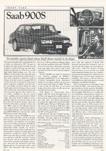 1986 saab 900s road test classic print article p52-j130625