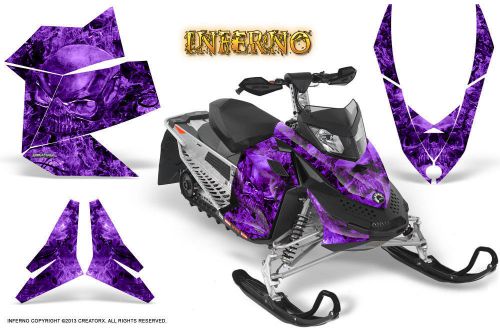 Ski-doo rev xp snowmobile sled creatorx graphics kit wrap decals inferno pr