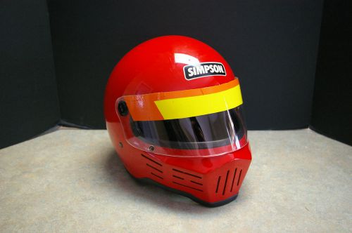 Vintage snell 1980 &#039;simpson&#039; m32 motorcycle helmet - cafe racer &#039;7 1/4 size&#039;