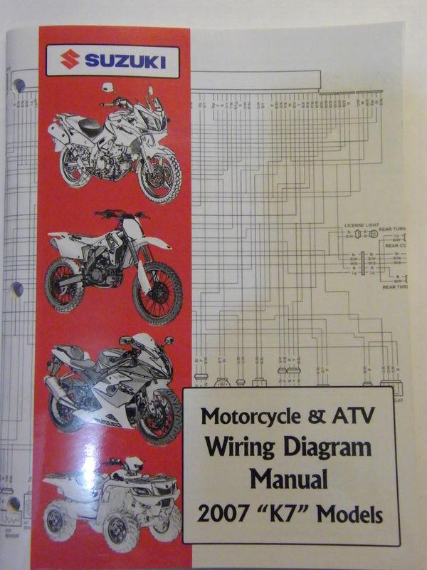  new 2007 suzuki motorcycle & atv wiring diagram k7 models manual