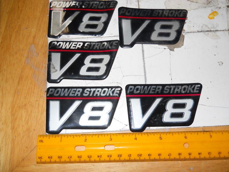 Ford power stroke v8 vynil emblems lot as-is