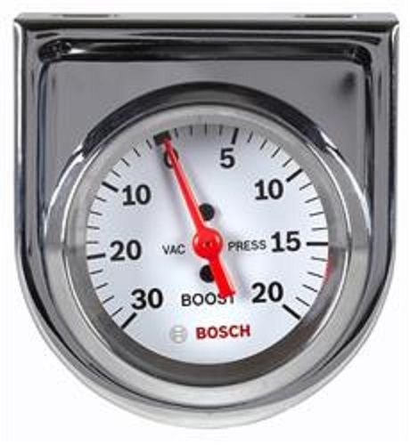Bosch fst8203 style line 2&#034; mechanical vacuum / boost gauge (white) authorized