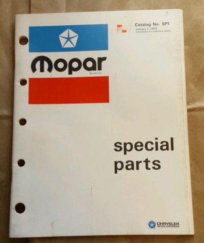 Mopar vtg original special parts catalog sp1 1973 race performance competition