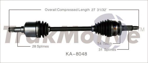 New cv axle shaft fits 2006-2011 kia sedona  surtrack perf axles (was wonh cv)