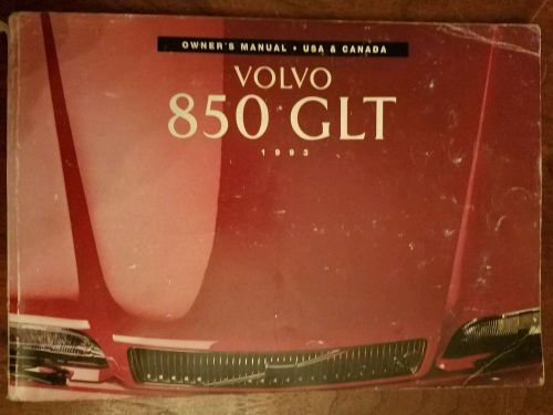 1993 volvo 850 glt owner&#039;s manual - glove box
