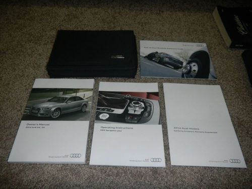 2014 audi a4 s4 with navigation owners manual set + free shipping
