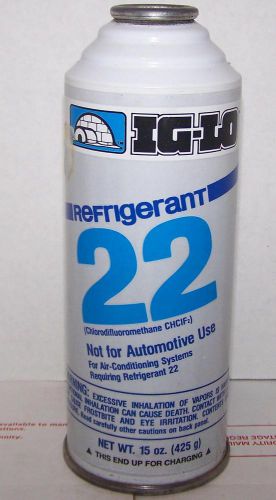 Ig-lo r22 refrigerant .15 oz can new old stock  please read