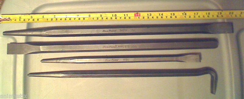 Blue point 4 piece prybar pry bar pinch bar chisel set blppb704 sold by snap on 