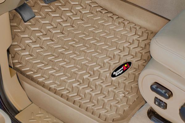 Rugged ridge 83902.05 - 97-02 ford expedition all terrain tan floor liners