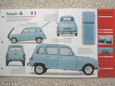 Renault 4-l, 4l imp brochure; 1964,1965,1966,..........