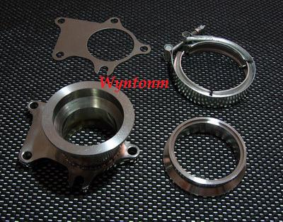 T3 t3/t4 5 bolt turbo downpipe 3" v-band stainless steel kit + gasket